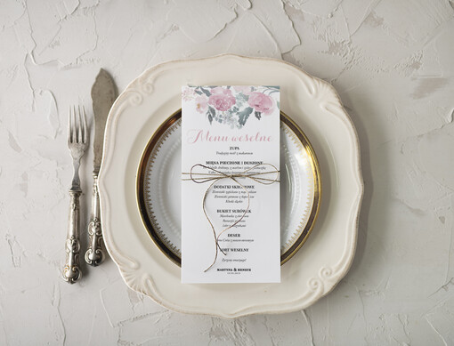  rustykalne menu weselne karta dań weselnych, rustykalne dowolna treść