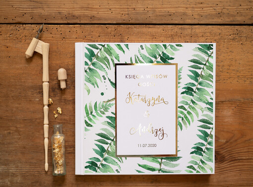  glamour oryginalna księga gości i album do instaxa w jednym, różowe złoto lub czyste zloto wasze imiona i data