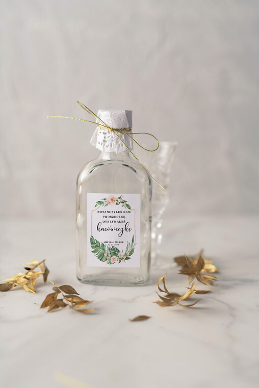  Butelki upominki podziękowania za przybycie po ślubie, kacóweczki z personalizacją