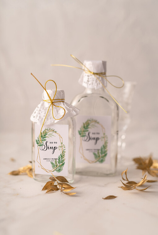  Butelki ślubne upominki dla gości, buteleczki na alkohol kacowki na dzien po