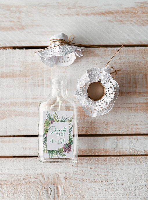  Butelki upominki dla gości weselnych, buteleczka piersioweczka  prezent dla gości