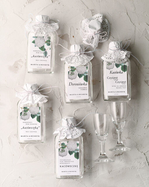  Butelki podziękowania dla gości weselnych, setki piersiowki buteleczki