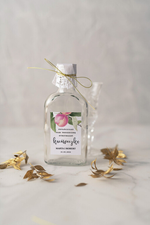  Butelki podziękowania dla gości po weselu, buteleczki na nalewki wesele
