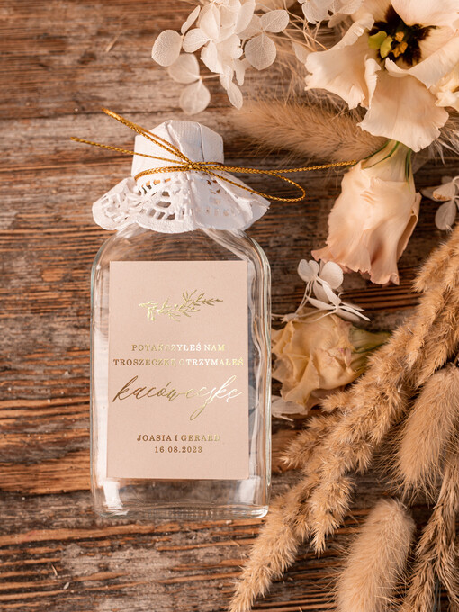  Butelki podziękowanie dla gości weselnych, kacóweczka do własnego wypełnienia