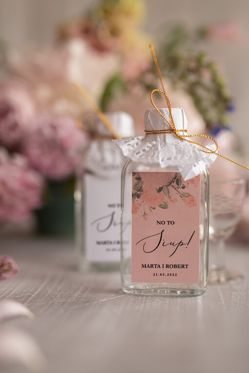  Butelki podarunki dla gości weselnych, buteleczki 100 ml ślubne kacowki