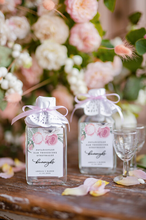  Butelki podziękowania prezenciki dla gości weselnych, buteleczka flaszeczka prezent dla gości