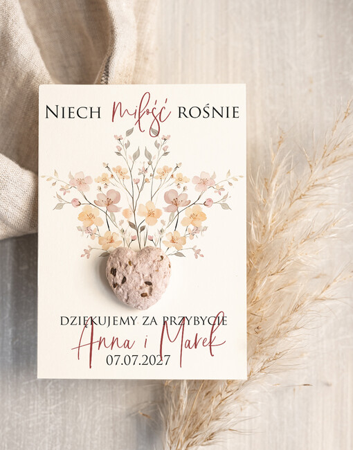  Nasionka Kwiatów podziękowania dla gości weselnych, prezenciki dla gosci, podziekowanie upominek nasionka kwiatów