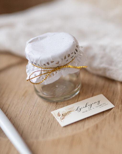  Miody i słoiczki Nutella personalizowane podziękowania dla gości weselnych, miód w słoiku