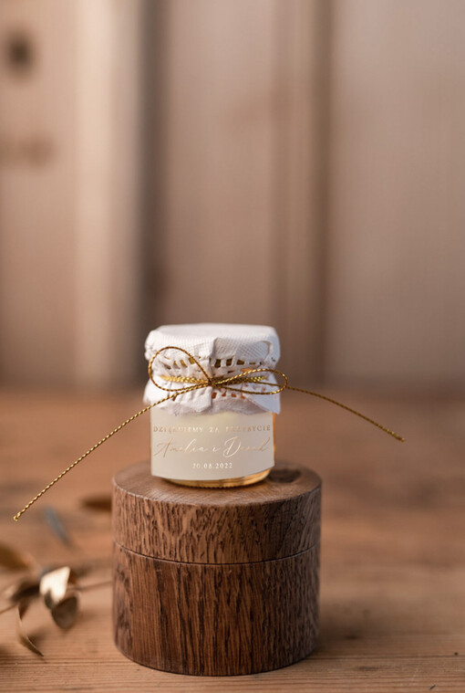  Miody i słoiczki Nutella prezenty ślubne dla gości weselnych  maly sloiczek miodu    