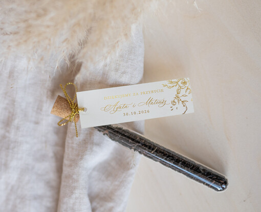  Fiolki ślubne upominki dla gości weselnych, pomysłowe saszetki kawa, piękne fiolki na herbatę