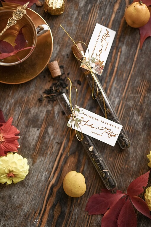  Fiolki prezenciki dla gości weselnych  fiolki na herbatę lub kawe    