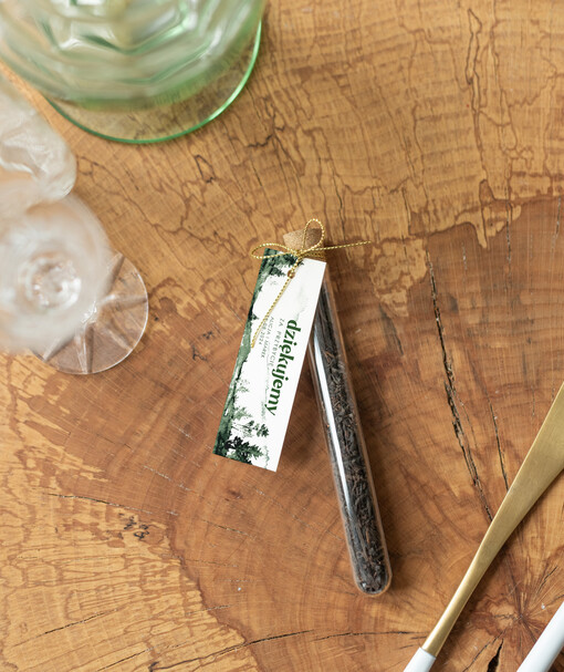  Fiolki podziękowania dla gości po weselu, piękne podziękowania dla gości herbata, szklana fiolka z herbatką