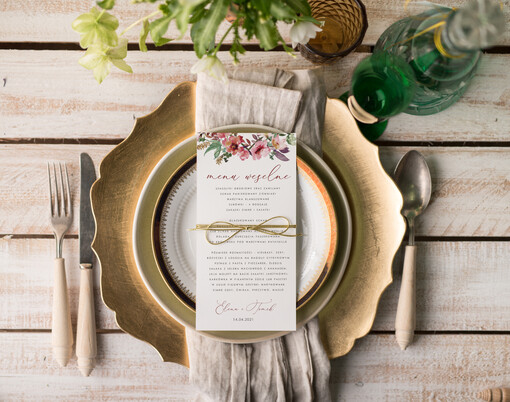  special line karta dań weselnych menu weselne plan podawania posiłków, wasza tresc nasz projekt