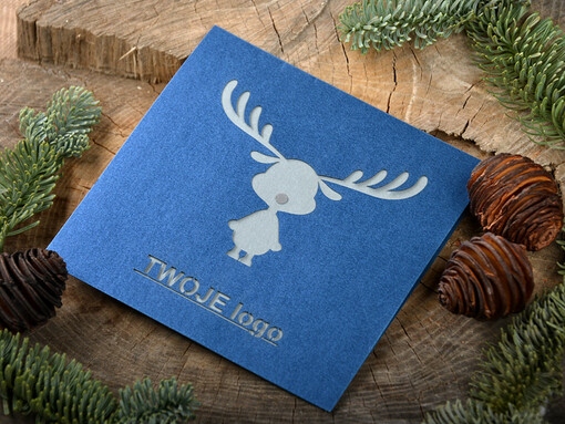  laserowe firmowe kartki bozonoarodzeniowe z logo, laserowo wycinane karnety bożonarodzeniowe