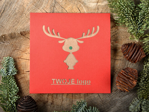  laserowe kartka swiateczna z logo twojej firmy, karnety bożonarodzeniowe ciete laserem