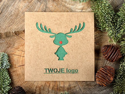  laserowe kartka świąteczna z logo waszej firmy, karnety bożonarodzeniowe ciete laserem