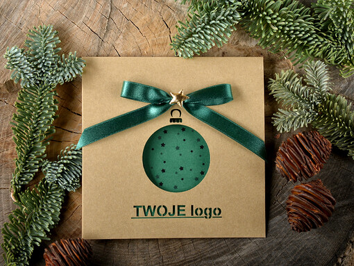  laserowe biznesowe kartki świąteczne z Twoim logo, karnety bożonarodzeniowe ciete laserem
