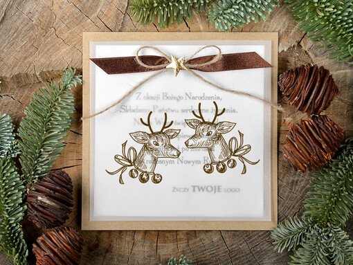  retro Biznesowa kartka swiateczna z logo firmy, retro