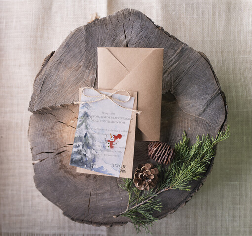  retro kartka świąteczna z twoim logo, retro