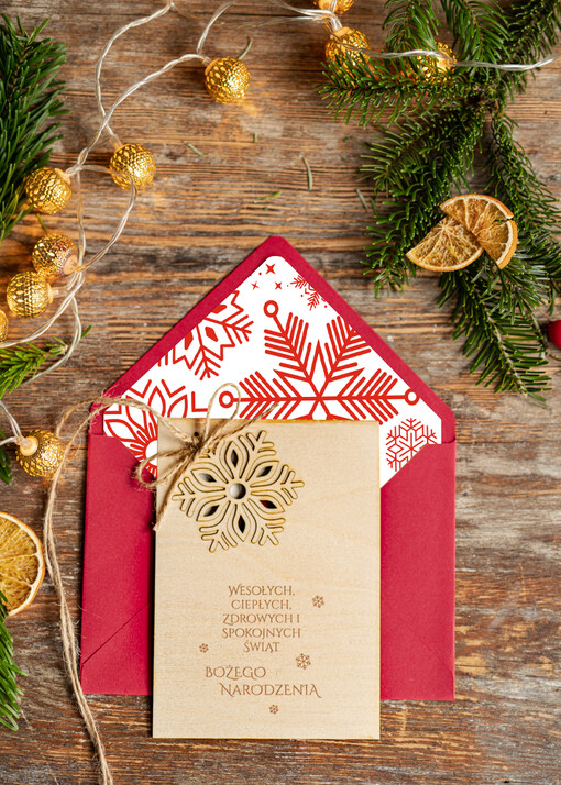  natural kartki świąteczne dla firm z logo, naturalne