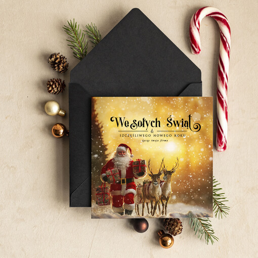  Retro/nowoczesne Kartki Bożonarodzeniowe z Logo Twojej Firmy, karnety bożonarodzeniowe firmowe biznesowe kartki świąteczne z Twoim logo, świąteczne kartki dla firm z logo