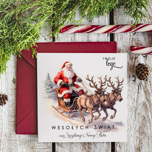  Retro/nowoczesne kartki biznesowe z logo kartki świąteczne z Twoim logo, świąteczne kartki dla firm z logo, kartki świąteczne dla pracowników karnety bożonarodzeniowe