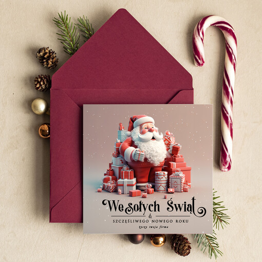  Retro/nowoczesne  kartki swiateczne z logo firmy, biznesowa kartka świąteczna, bożonarodzeniowa kartka firmowa, noworoczne kartki z życzeniami dla klientów