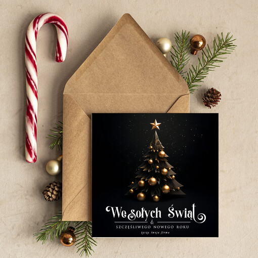  Retro/nowoczesne karnety bożonarodzeniowe biznesowe kartki świąteczne z Twoim logo, świąteczne kartki dla firm z logo, kartki świąteczne dla pracowników 