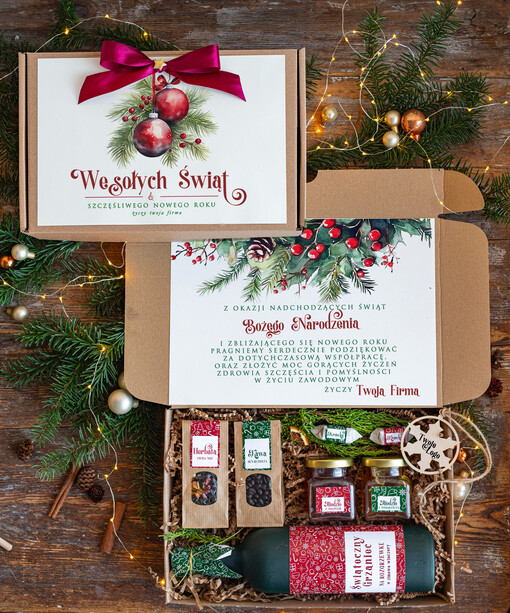  zestawy na rozgrzewkę Prezenty Świąteczne Dla Klientów Biznesowych, Elegancki Prezent  Od Firm Z Logo, Upominek Dla Pracowników Od Firmy, Firmowe Boxy Zestawy Świąteczne