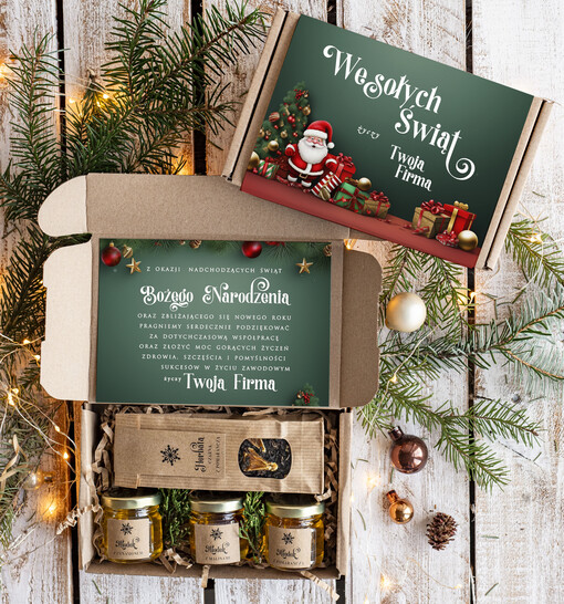  słodkie zestawy  Oryginalne prezenty świąteczne dla klientów biznesowych, drobne prezenty swiateczne od firm z logo, drobne prezenty dla pracowników od firmy