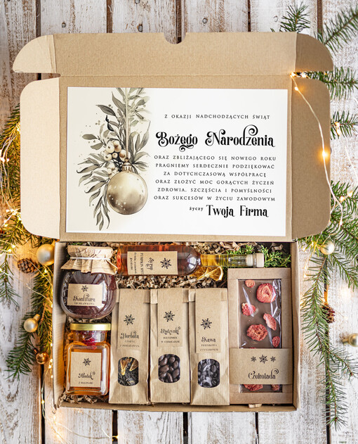  słodkie zestawy  Słodkie zestawy prezentowe dla klientów biznesowych, eleganckie prezenty bożonarodzeniowe miód czekolada, słodkie zestawy świąteczne dla pracowników 