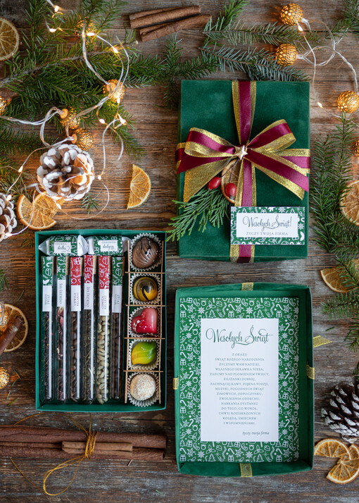  kawa  herbata miód Prezenty firmowe na święta, ręcznie opakowane zestawy aromatyzowana herbata i kawa