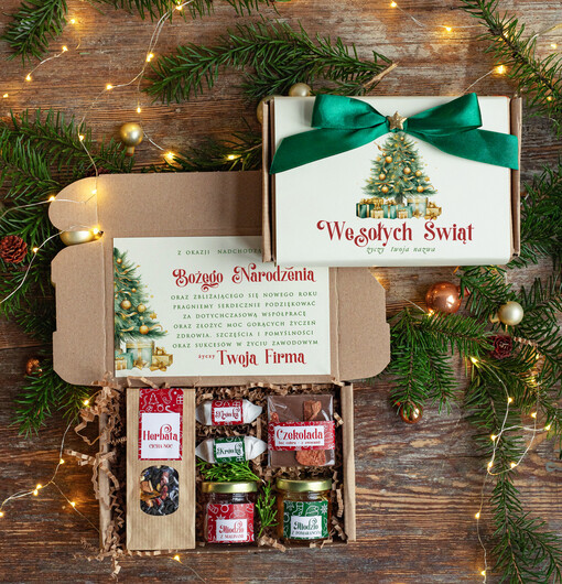  kawa  herbata miód Paczki świąteczne dla pracowników, prezenty biznesowe dla firm z kawą i herbatą, upominki na święta dla pracowników, paczki świąteczne dla pracowników i kontrahentów