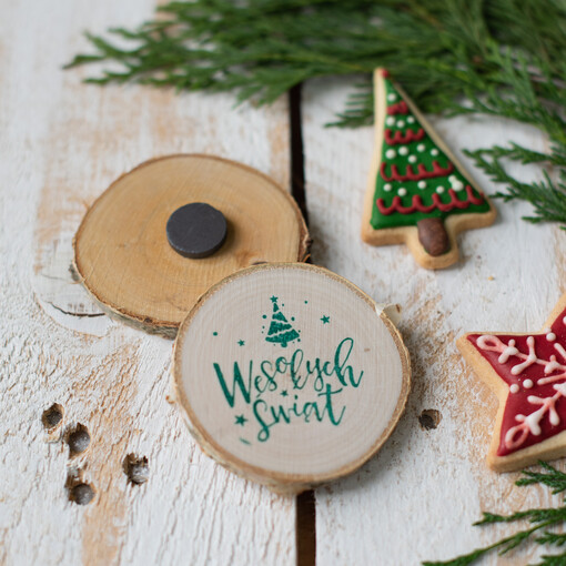  drobne prezenty dla firm Prezenty świąteczne dla firm drewniany magnes na lodówkę