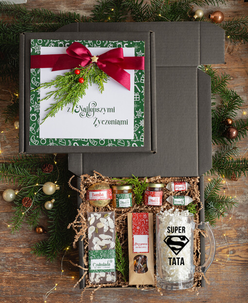  zestawy do grzańca, piwa, szampana  bożonarodzeniowe pomysły na prezent dla Taty, prezenty dla Taty z humorem, kufel prezent dla Taty na święta, prezent pod choinkę dla Taty kufel