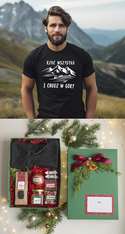  kubki termosy koszulki Prezent dla Miłośnika Gór koszulka z górami, pomysl na prezent dla niego pod choinkę, prezent na święta dla meżczyzny, kreatywny prezent dla chłopaka 