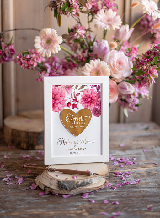  ramki, puzzle, ramki na zdjęcia  Prezent na dzien mamy  ramka z serduszkiem dedykacja idealny podarunek na dzien mamy