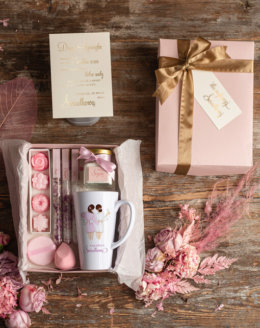  podziękowania dla świadkowej Podziękowanie za Świadkowanie Prezent dla Świadkowej Kubek do Late  Piękny Zestaw Kosmetyczny 