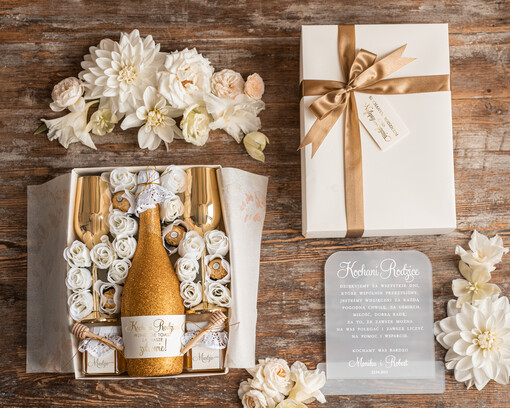  zestawy prezentowe do wina i szampana  piękne podziękowania dla rodziców ze złotymi kieliszkami, prezenty dla Rodziców, pomysł na prezent dla Rodziców 