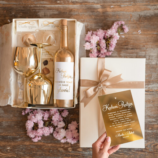  zestawy prezentowe do wina i szampana  podziękowania ślubne dla rodziców, prezent dla rodziców w dniu slubu, eleganckie podziękowania dla rodziców