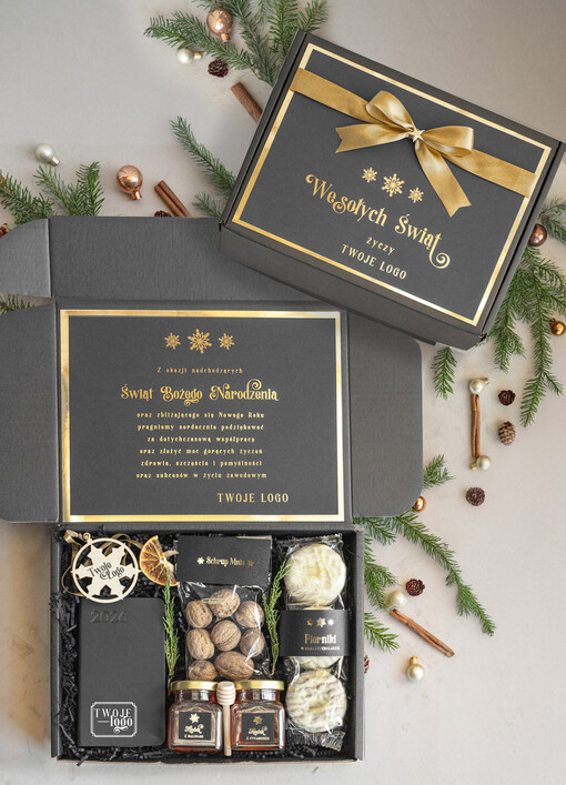  kalendarze  Prezenty świąteczne dla klientów zestaw z kalendarzem, Upominek biznesowy terminarz z Logo firmy , Prezent firmowy dla Klientów box kosz prezentowy