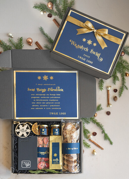  kalendarze  Prezenty świąteczne dla klientów zestaw z kalendarzem, Upominek biznesowy terminarz z Logo firmy , Prezent firmowy dla Klientów box kosz prezentowy