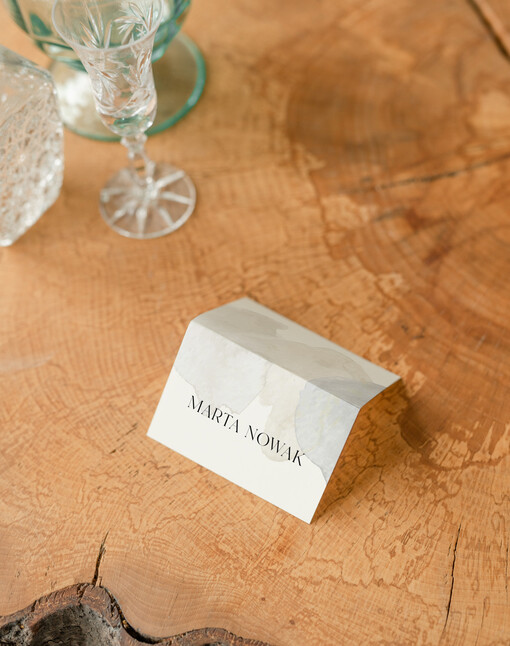  Nowoczesne prosta forma  ozdobne winietki na ślub wizytówki dla gości weselnych