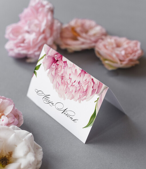  Nowoczesne prosta forma  ręcznie robione winietki ślubne wizytówki dla gości weselnych, delikatne winietki na stoły weselne, ślubne winietki piękna dekoracja stołów ślubnych 