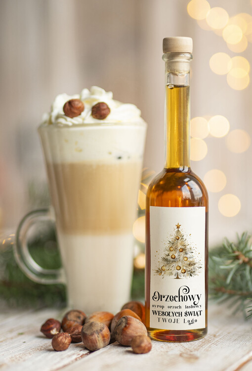  MIODY KONFITURY SOKI Syrop do kawy Orzech Laskowy biznesowe Upominki firmowe, drobne  upominki na święta dla pracowników