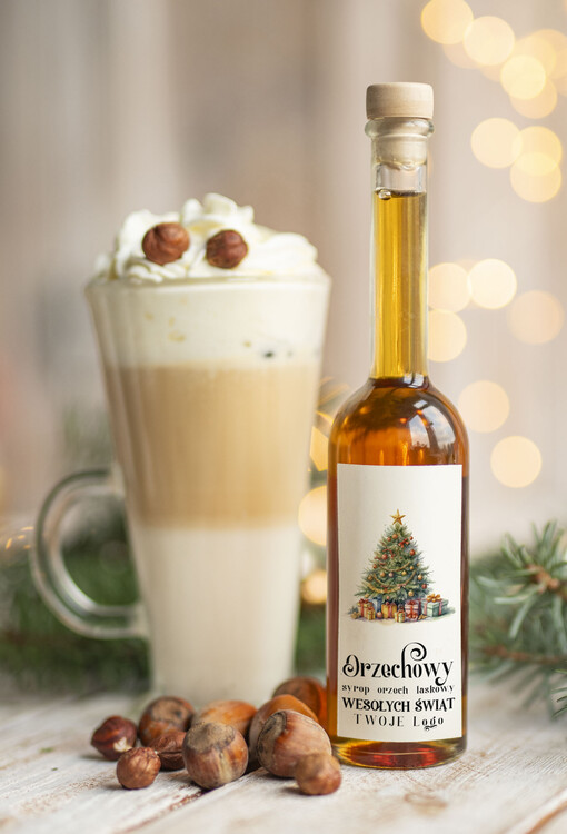  MIODY KONFITURY SOKI Syrop do kawy Orzech Laskowy biznesowe Upominki firmowe, drobne  upominki na święta dla pracowników