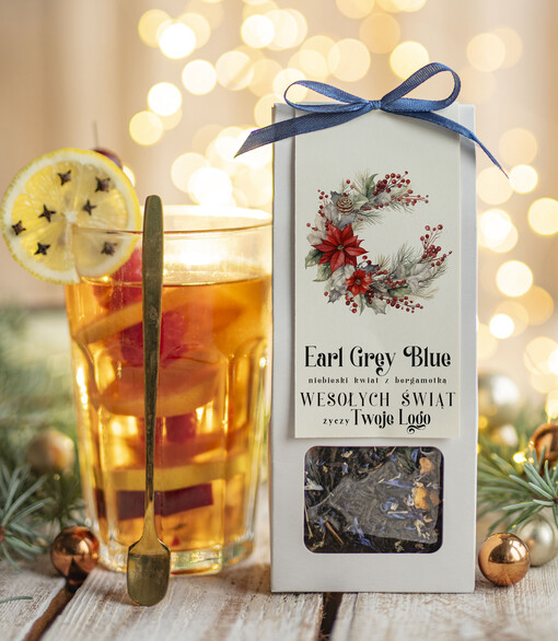  HERBATA KAWA herbata swiateczna prezent, Upominki firmowe na Boże Narodzenie herbata Earl Grey, Herbata świąteczna drobne prezenty na święta dla pracowników, bożonarodzeniowy prezent herbata świateczna