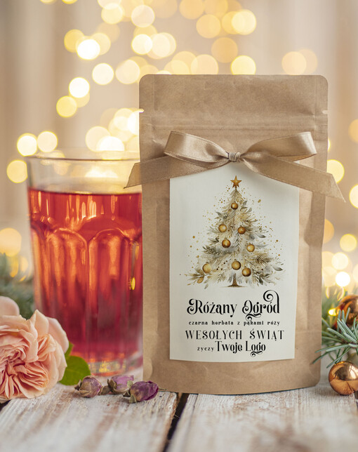  HERBATA KAWA herbata swiateczna prezent, Upominki firmowe na Boże Narodzenie herbata świąteczna pakami róży, Herbata świąteczna drobne prezenty na święta dla pracowników, bożonarodzeniowy prezent herbata świateczna