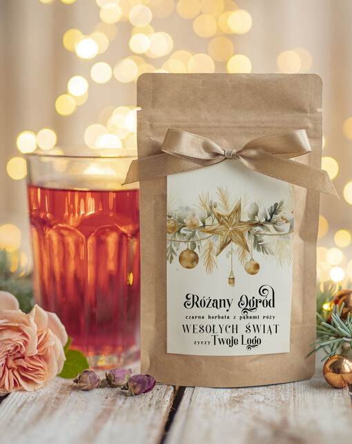  HERBATA KAWA herbata swiateczna prezent, Upominki firmowe na Boże Narodzenie herbata świąteczna pakami róży, Herbata świąteczna drobne prezenty na święta dla pracowników, bożonarodzeniowy prezent herbata świateczna