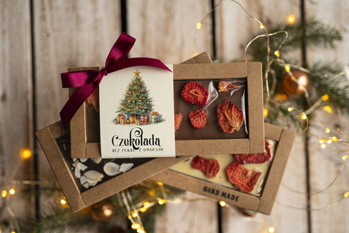  CZEKOLADA/ pralinki/ bomboniery Drobne prezenty dla firm ręcznie robiona czekolada, Czekolada świąteczna bez cukru z logo, drobne upominki na święta dla pracowników, świąteczne gadżety  kontrahentów,